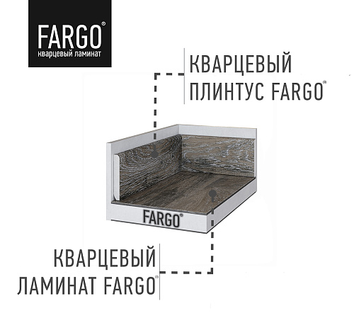 Кварцевый плинтус Fargo 68W963 Дуб Верона Кварцевый плинтус Fargo 68W963 Дуб Верона